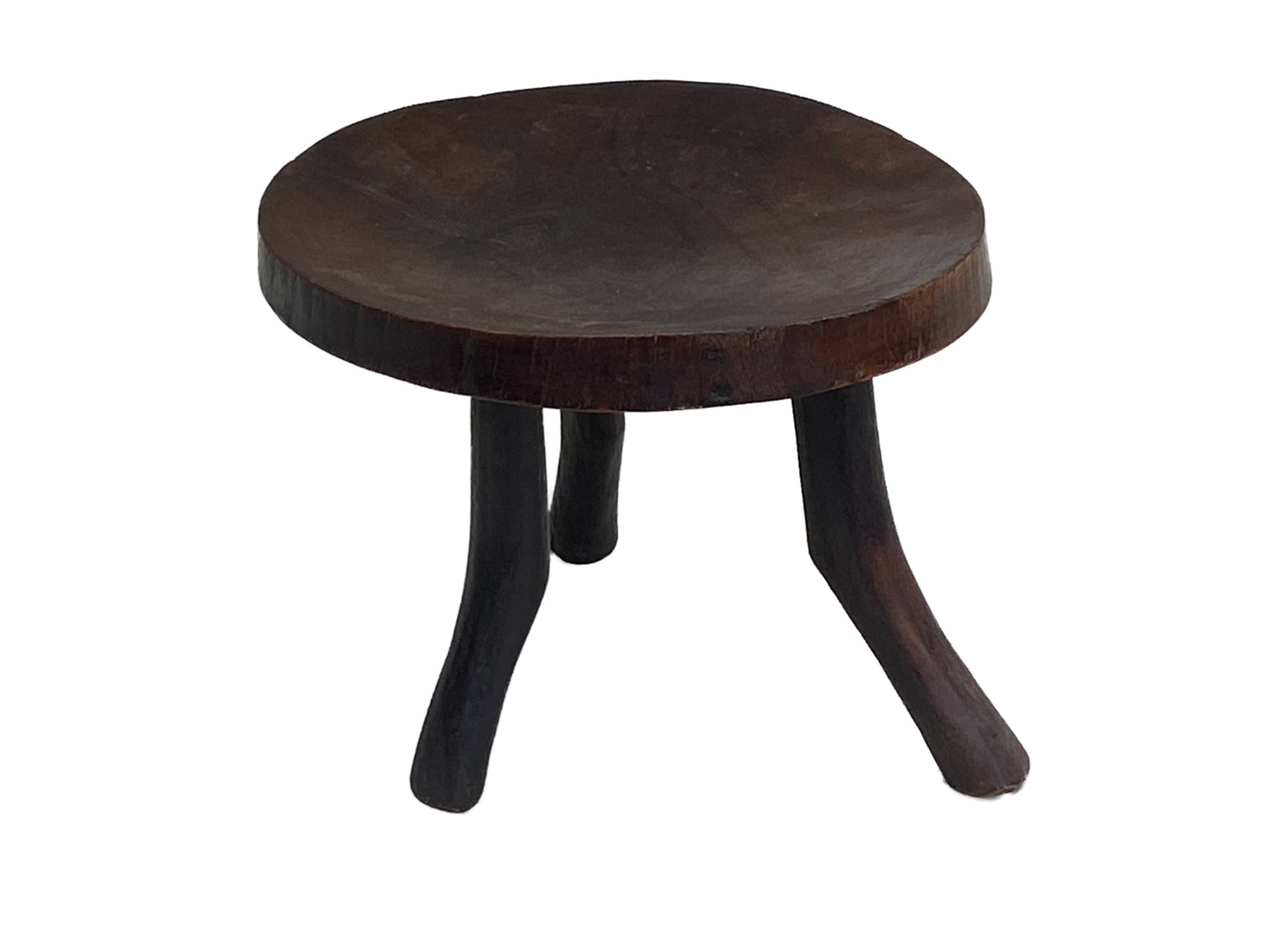 #3901/40 African Old Carved Wood Stool Hehe Gogo People Tanzania 12.5" Hn