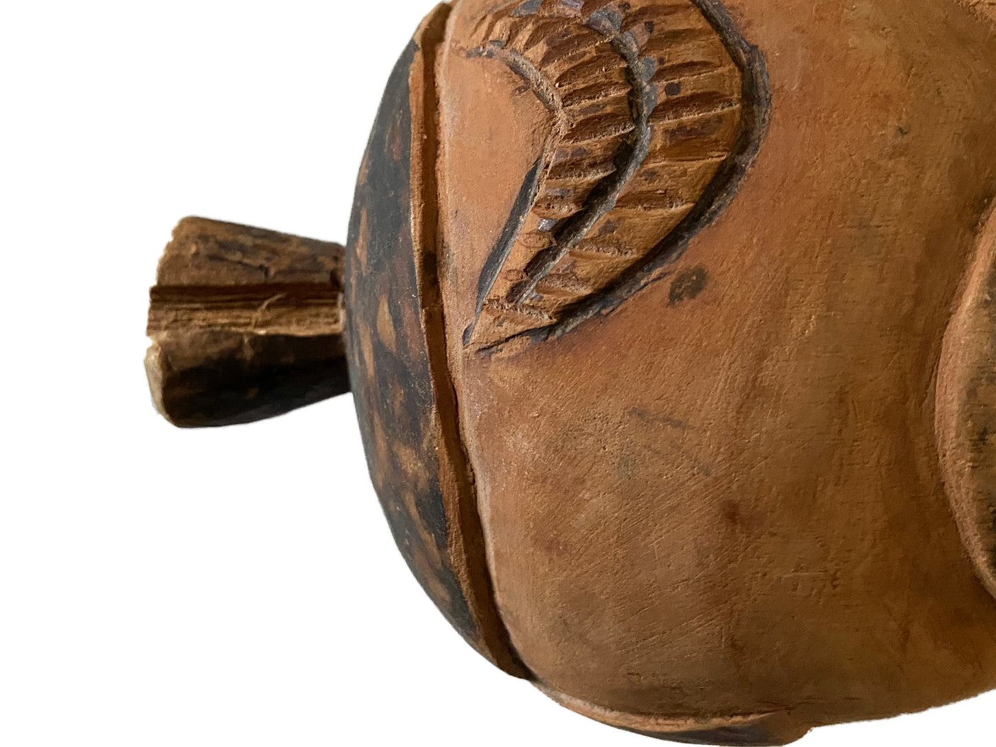 #2244 Primitive Old Congolese DRC Bembe Casque Mask Fizi Congo 20" H