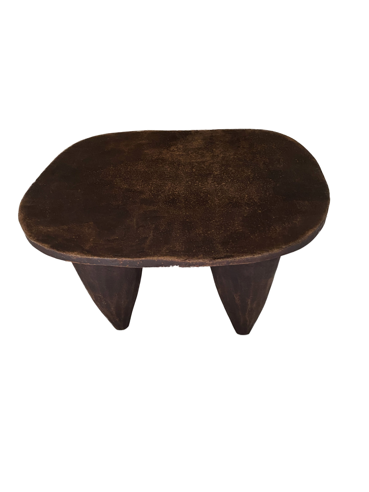 #3088 African Senufo Wood Milk Stool I . Coast 10" W by 5.75" H