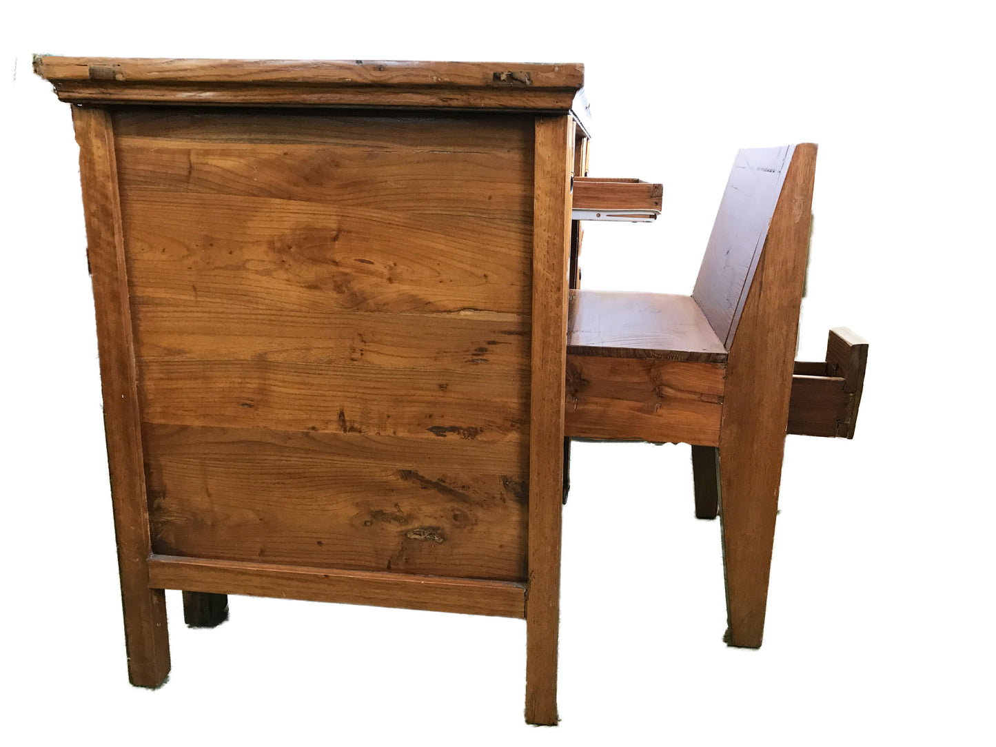 #2973 Solid Wood Cantonese Desk with Pullout Chair