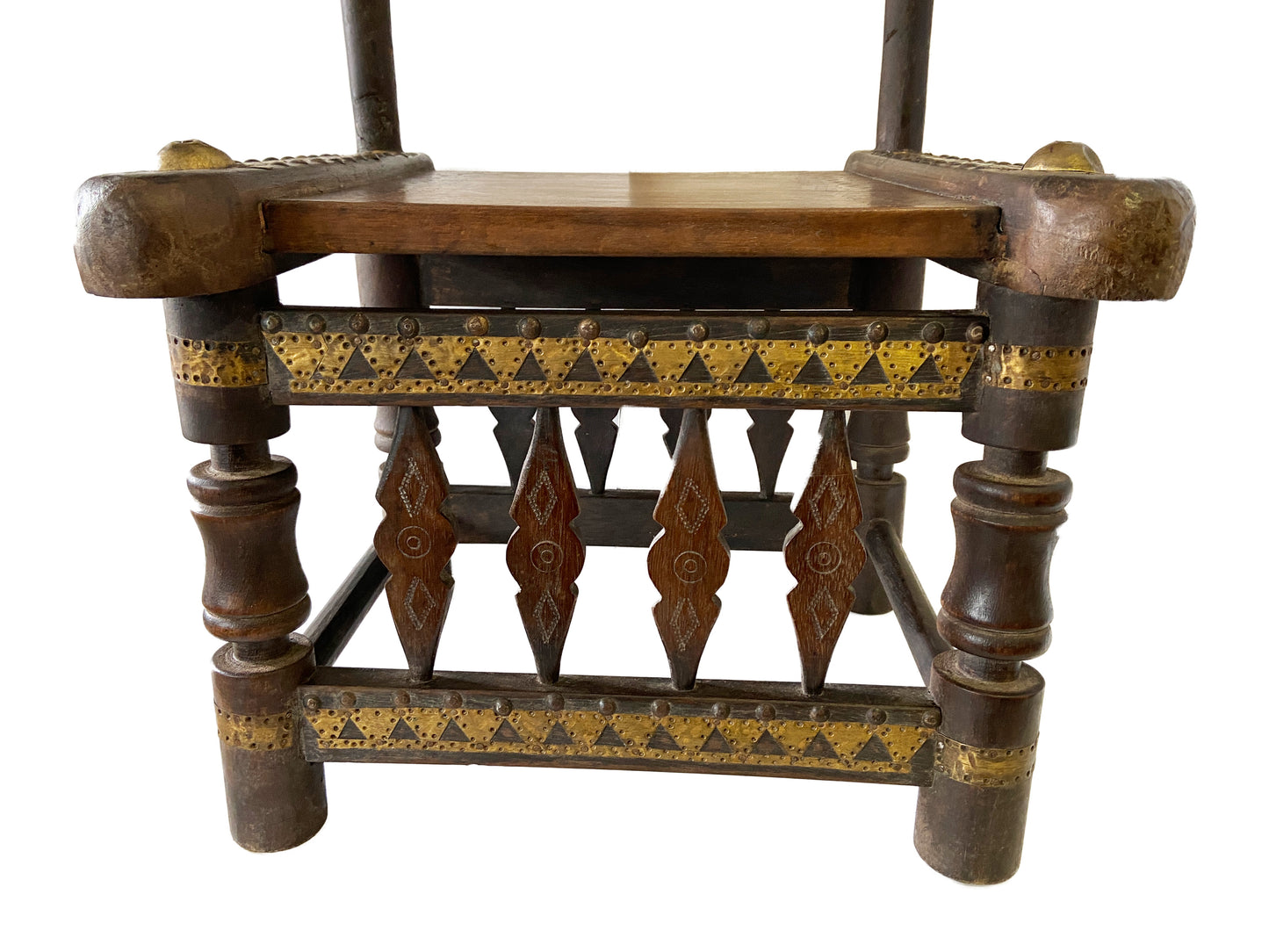 #1663 Old Low African Chief Chair I Coast 27" H by 21" W
