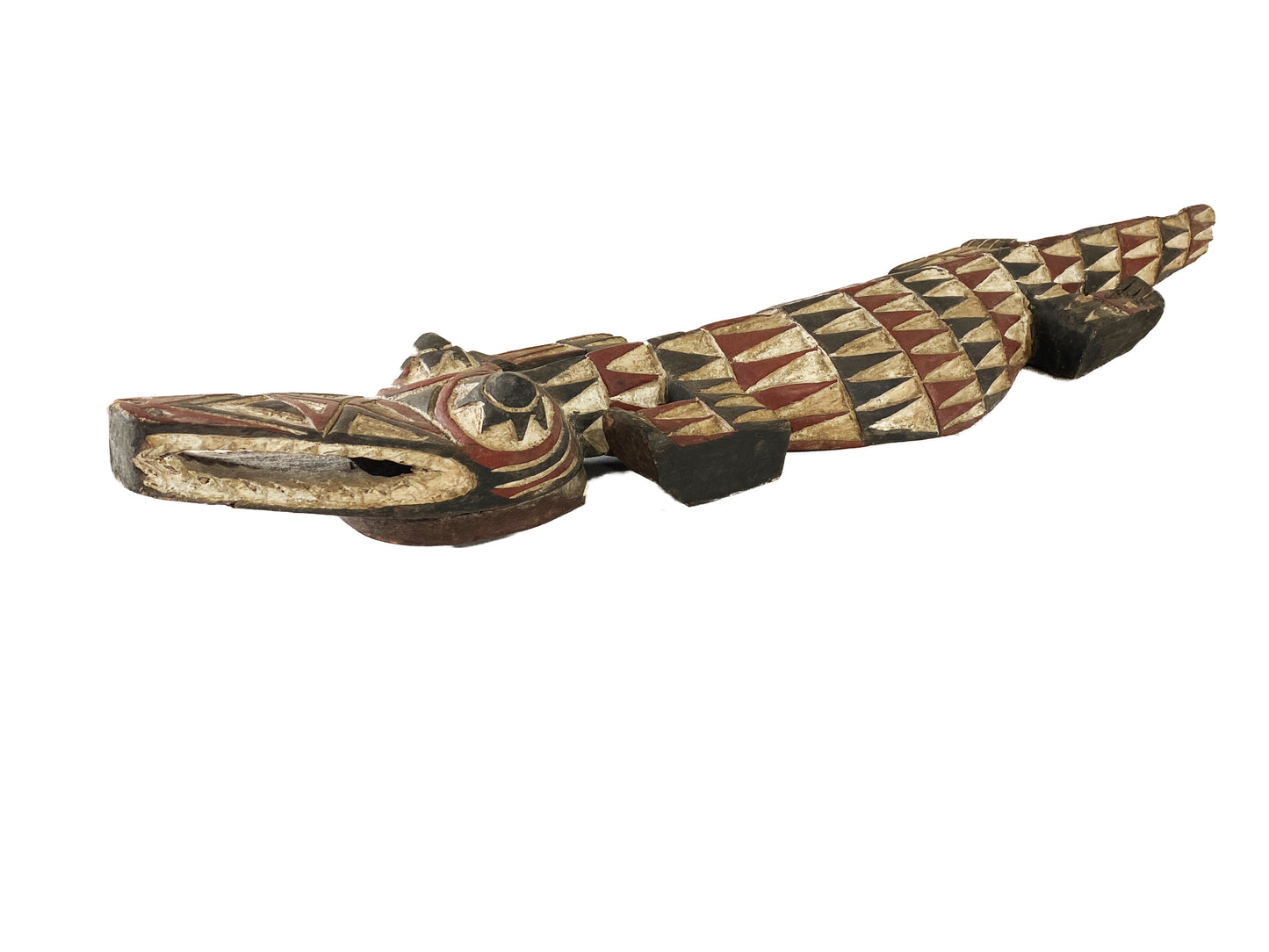 #4321 African Mask Crocodile Nuna Bobo Burkina Faso 43" W