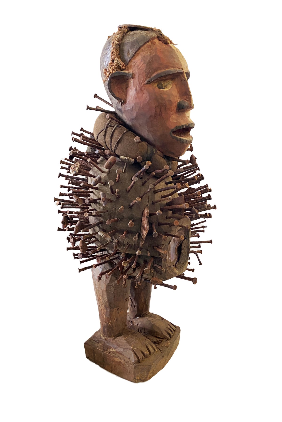 #2218 African Nkisi Fetish Power Figure 23" H Congo