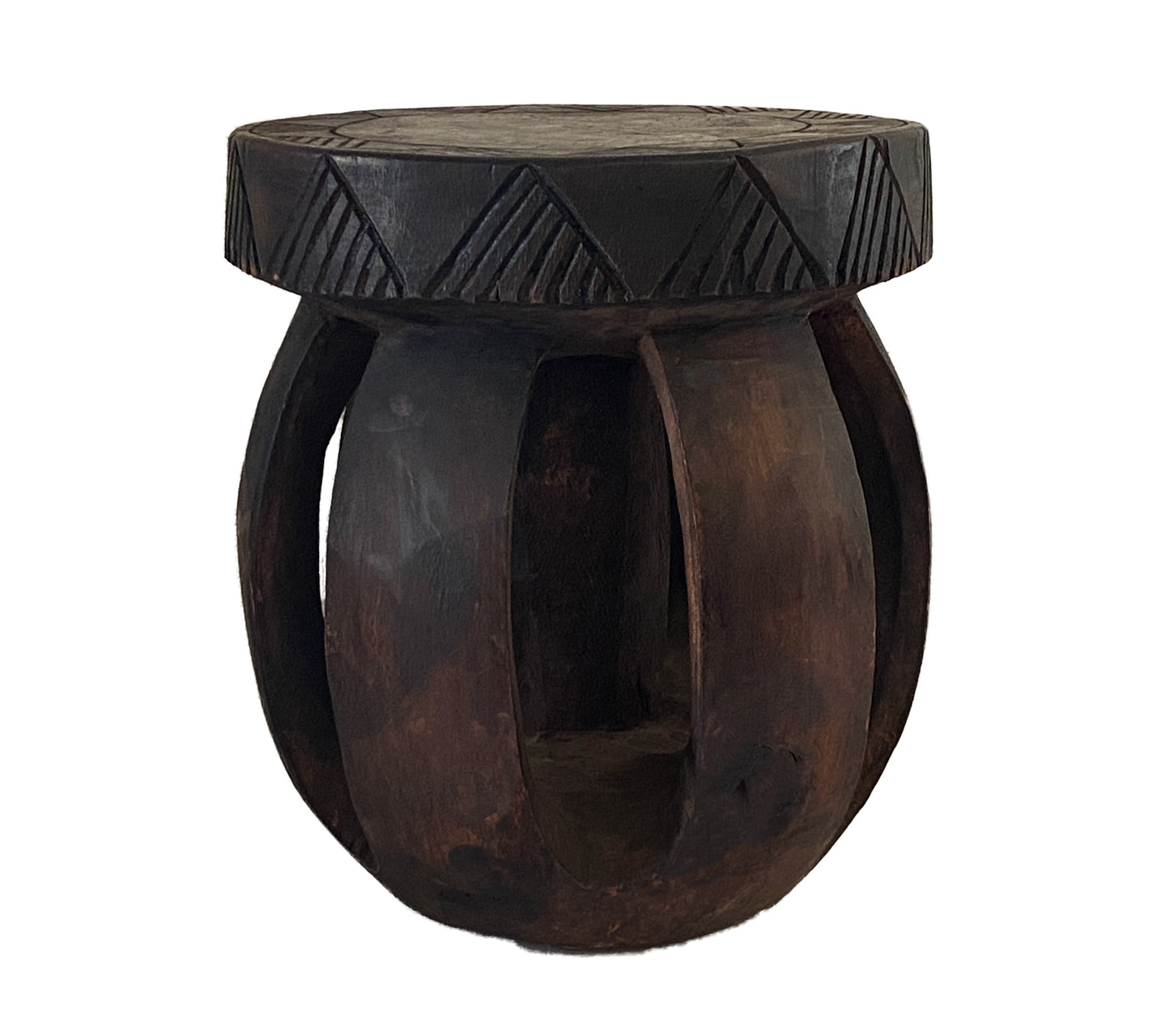 #3748 African Baga Low Stool Guinea-Bissau 12.5" H by 11"Diameter