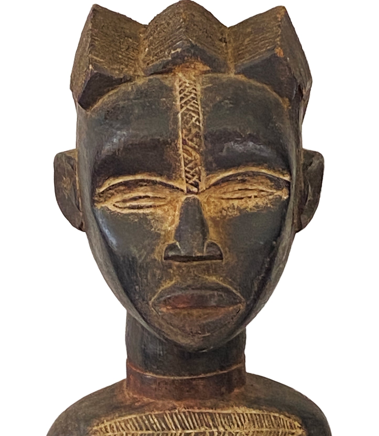 #3525 Baule Old Maternity Figure Cote D'ivoire Africa 18.5" H