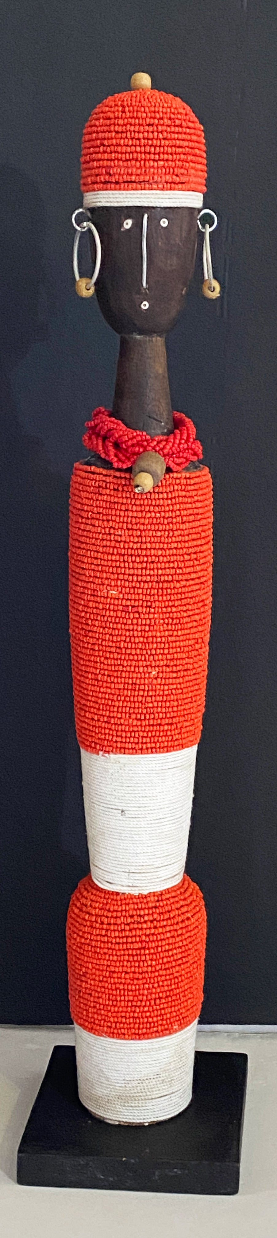 # 3945 African Namji Fertility Beaded Doll 22.75" H