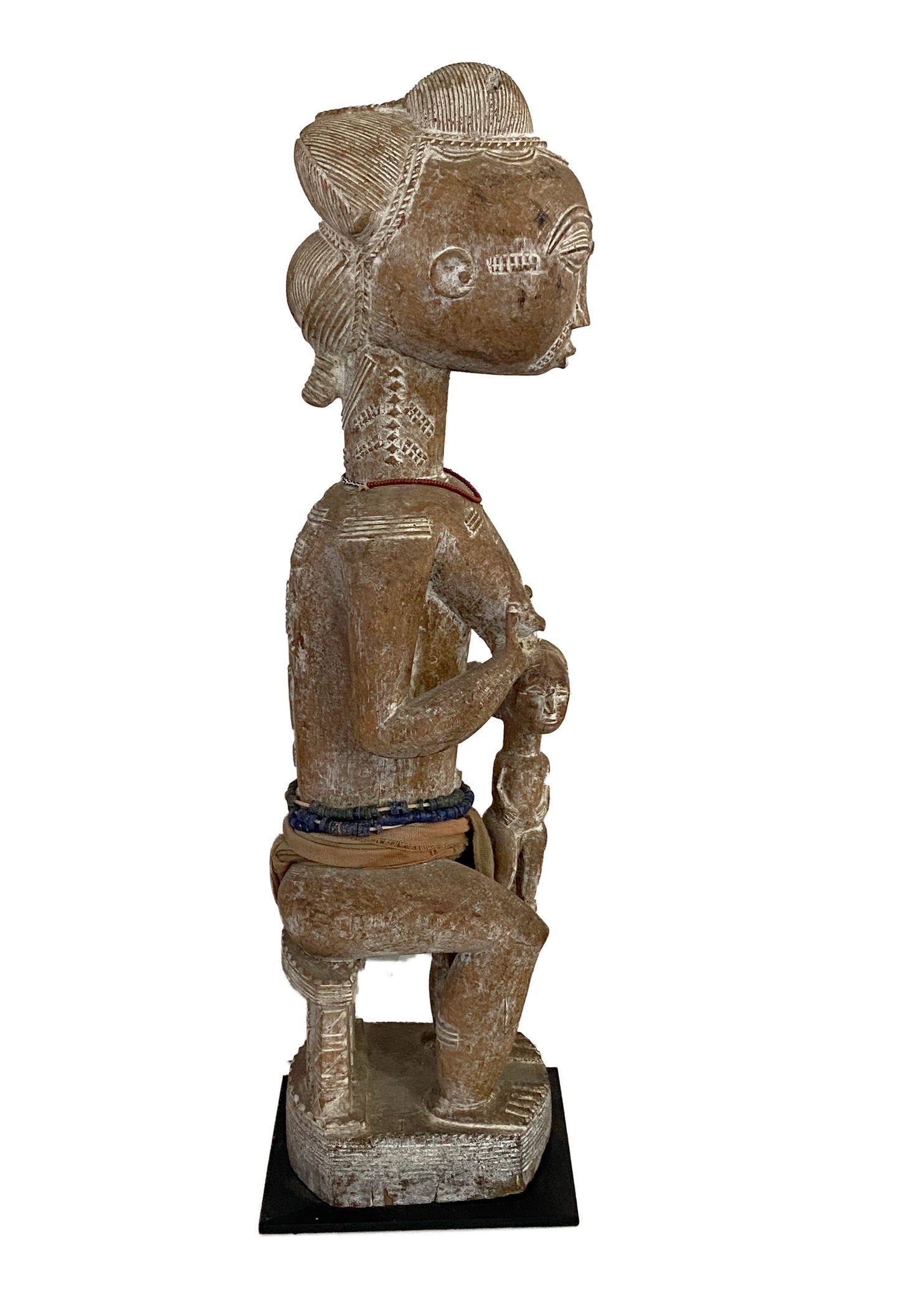 #3919 Old African Senufo Maternity Sculpture 21.75" H