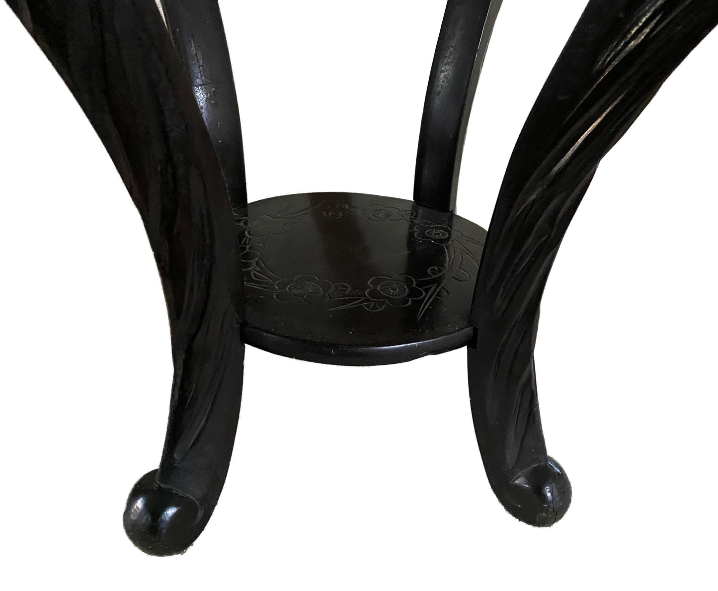 #3213 Antique Chinoiserie Rosewood Pedestal Stand Display