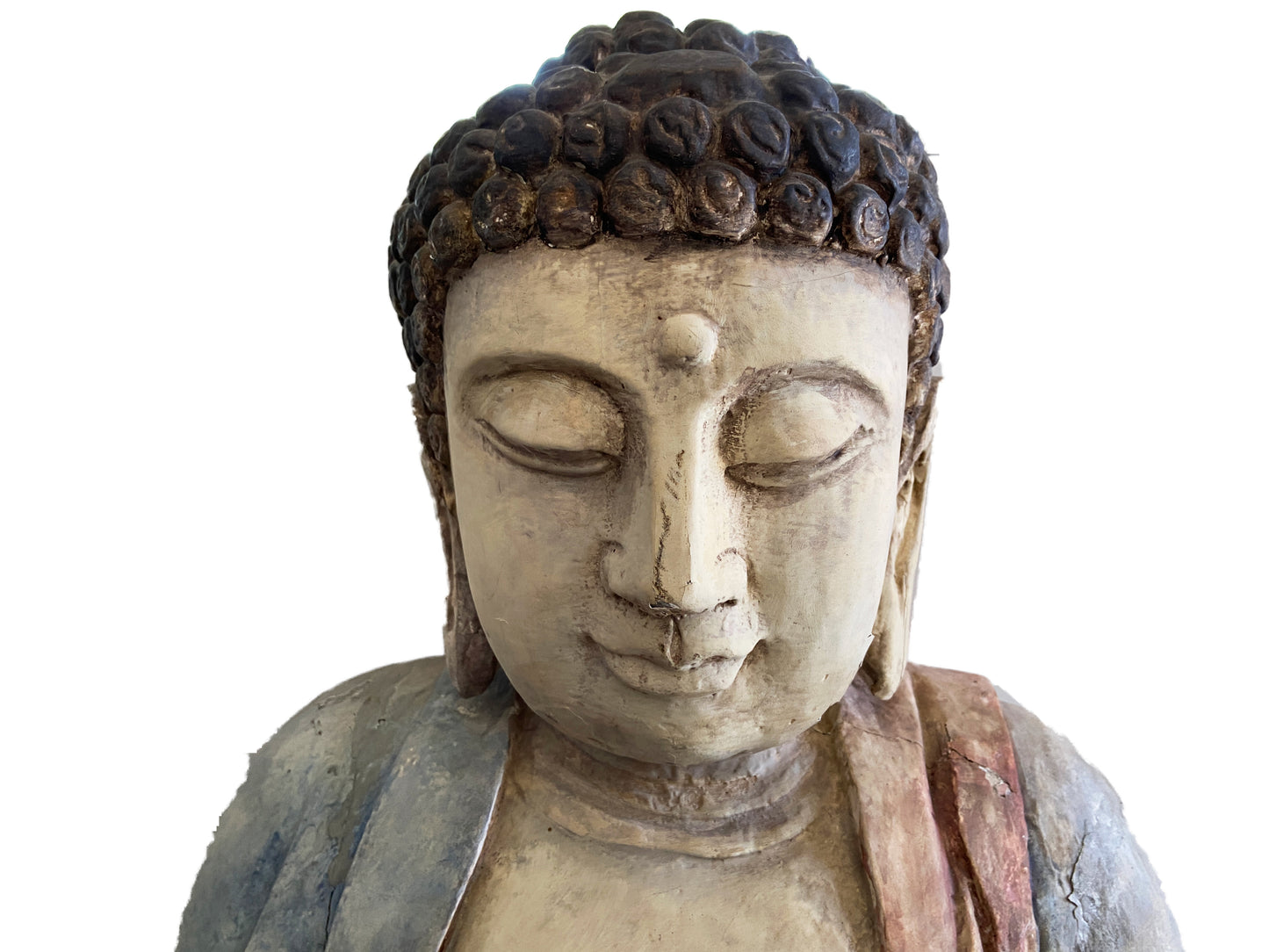 #3417 Huge Wooden Medicine Buddha 30" H