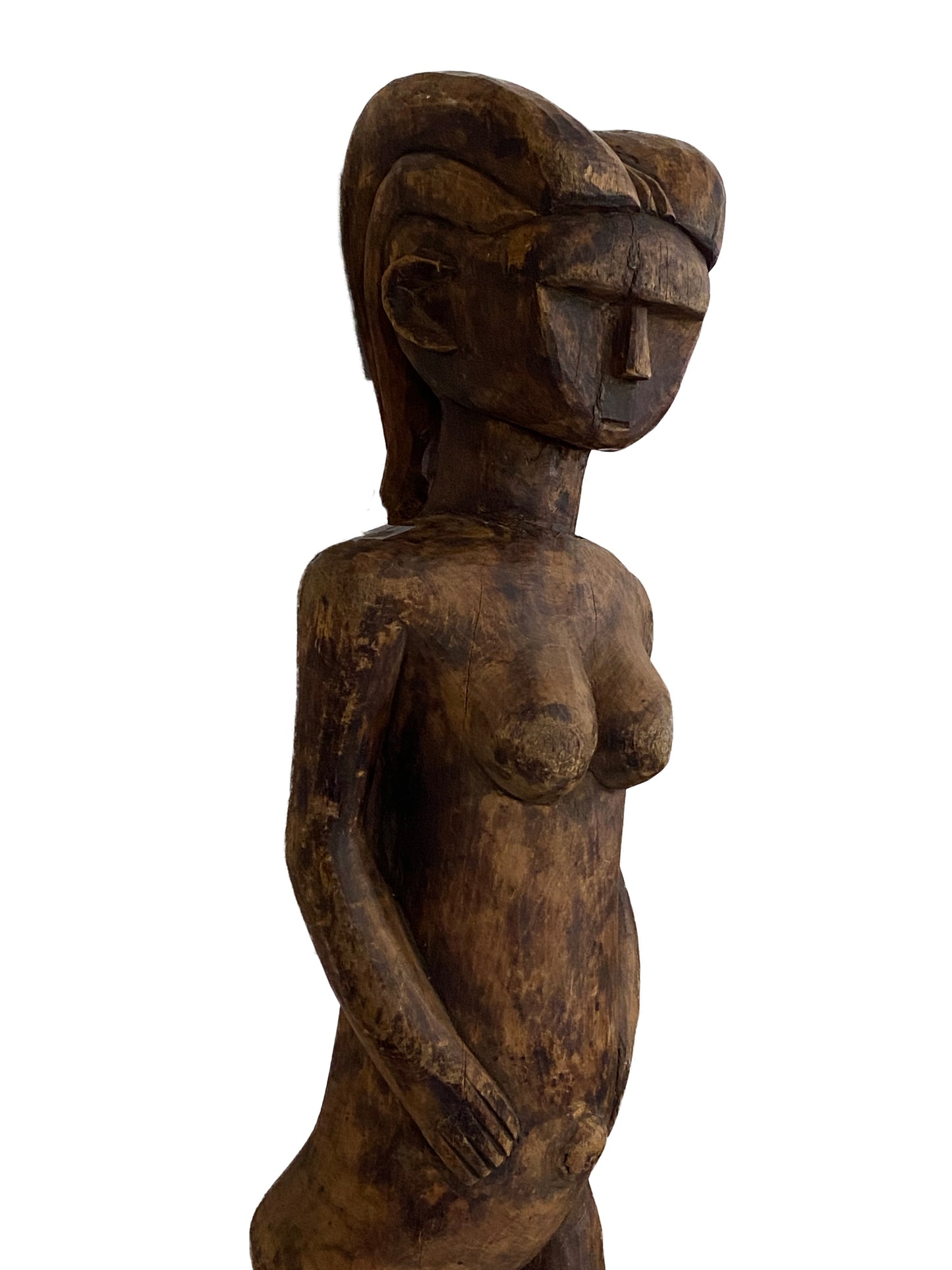 #3918 Old African Senufo Maternity Sculpture 25.5" H