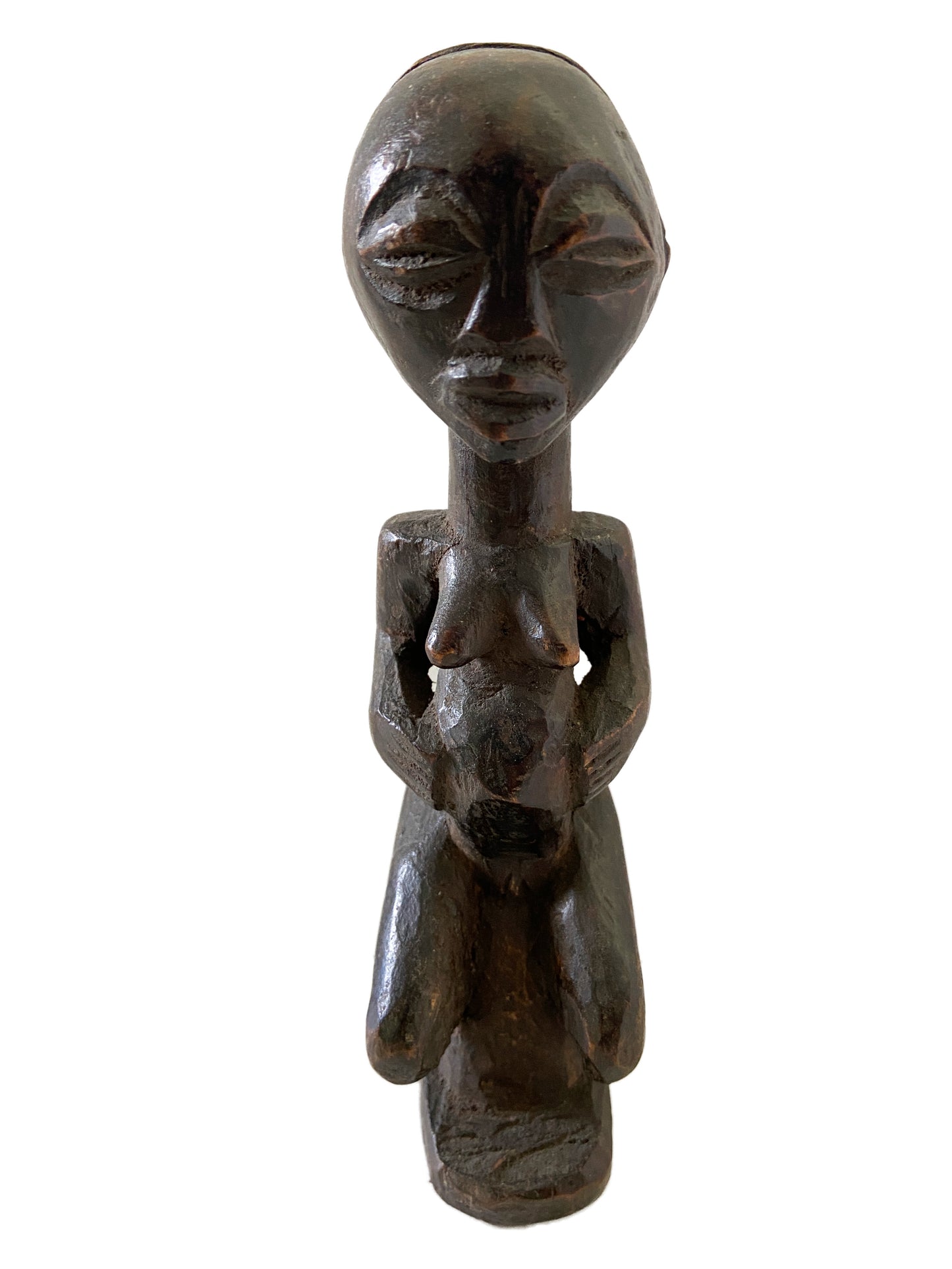#2151 Superb Hemba Pregnant Female Memorial Figure Singiti 7 Inch DR Congo African