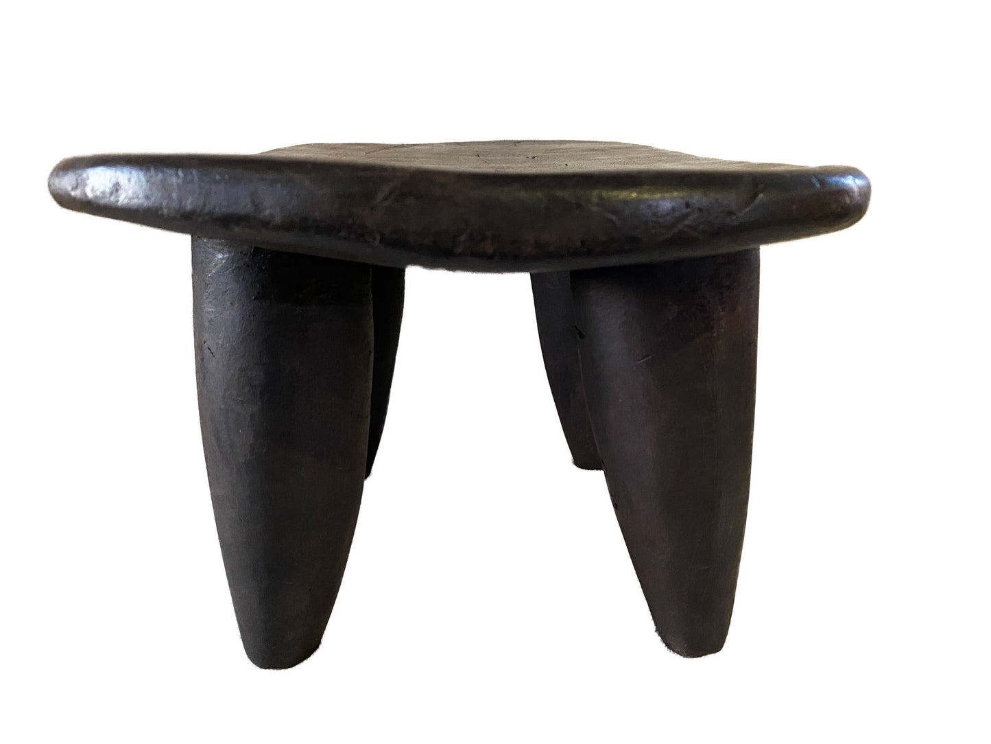 African Old Senufo Wood Milk Stool I . Coast 9.5" H by 20.25" W #1