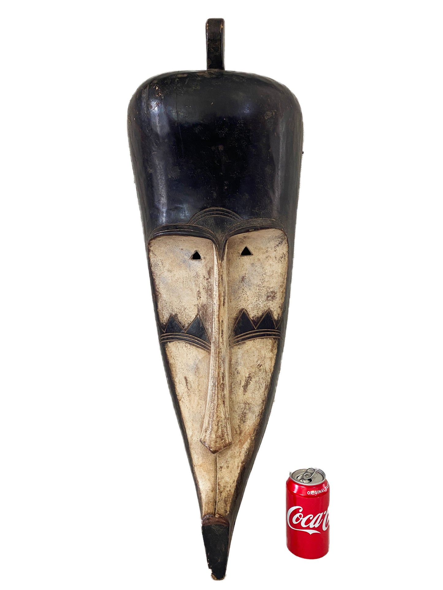 #3322 Lg Fang Mask Elongated Face Gabon African Mask 31" H