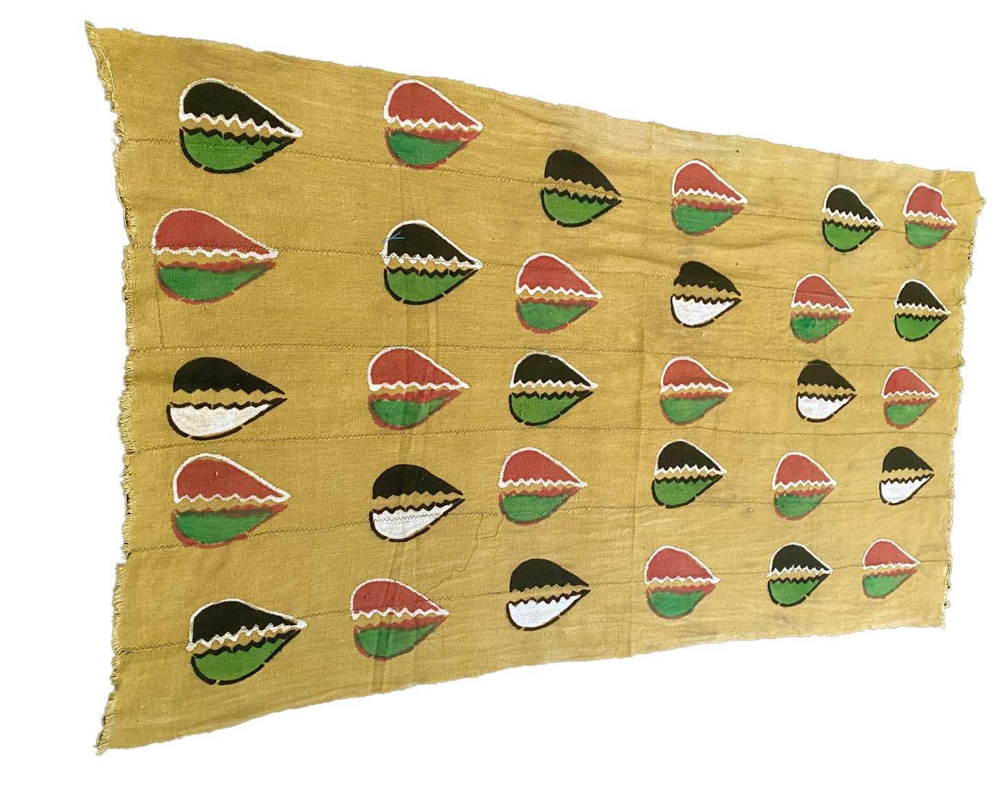 #3756 African Bogolan Mud Cloth Textile 61 " by 36"