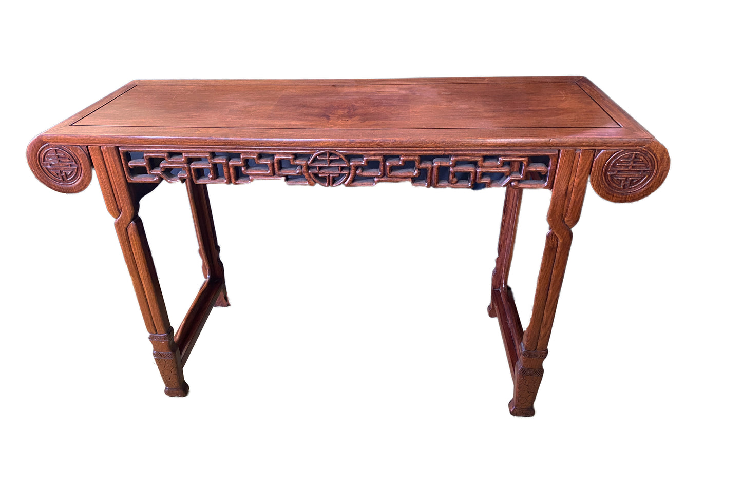 #3949 Chinoiserie Vintage Solid Wood Altar Console Table Huang Huali