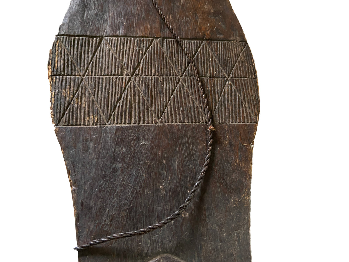 #2010 SUPERB OLD AFRICAN DAN TRIBEWOOD HEADREST LIBERIA