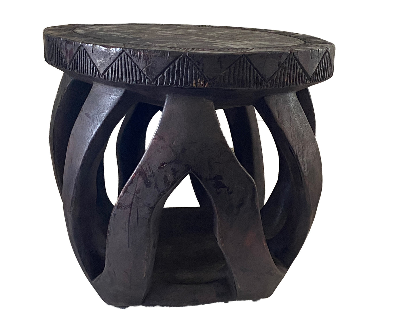 #3747 African Baga LG Stool /Table Guinea-Bissau 14" H by 17.25"W