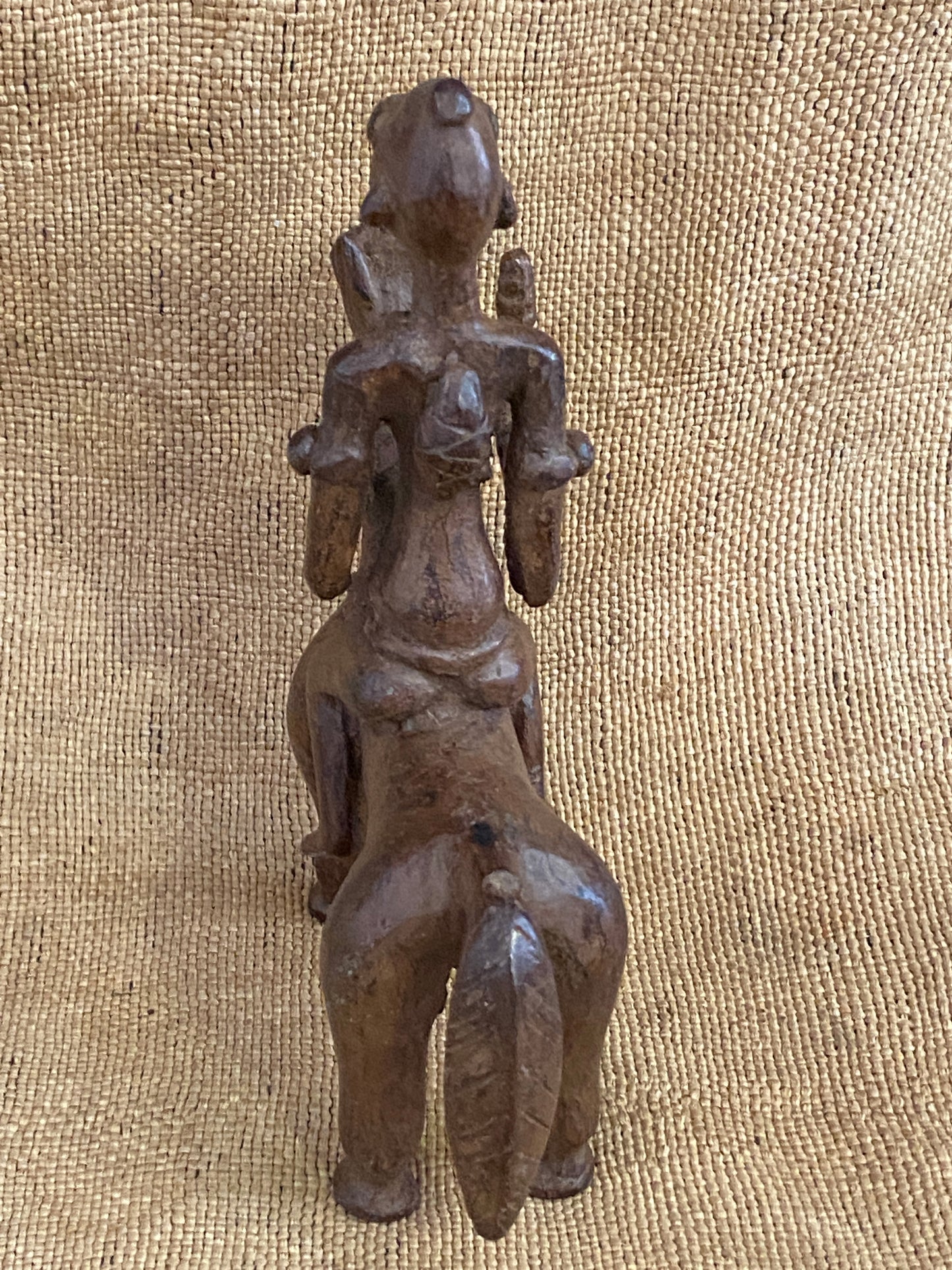 # 3710  Superb African Dogon Bronze Horseman 6.75" H