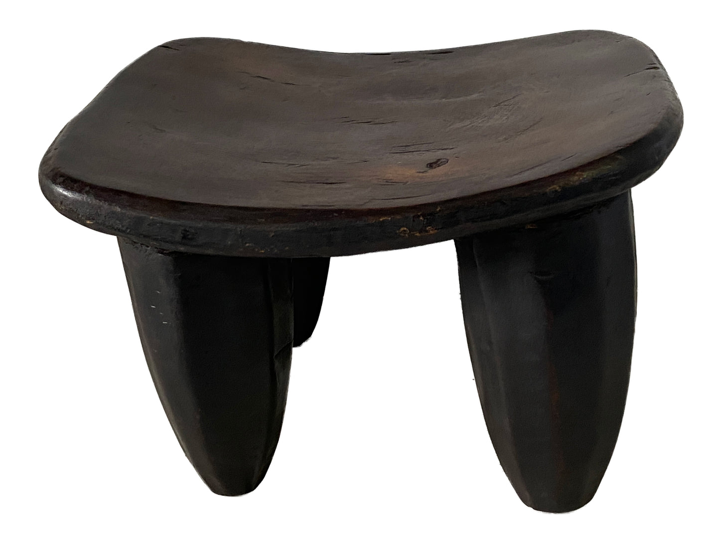 African Senufo Wood Milk Stool I . Coast 6.5" H by 10.25" W #3331