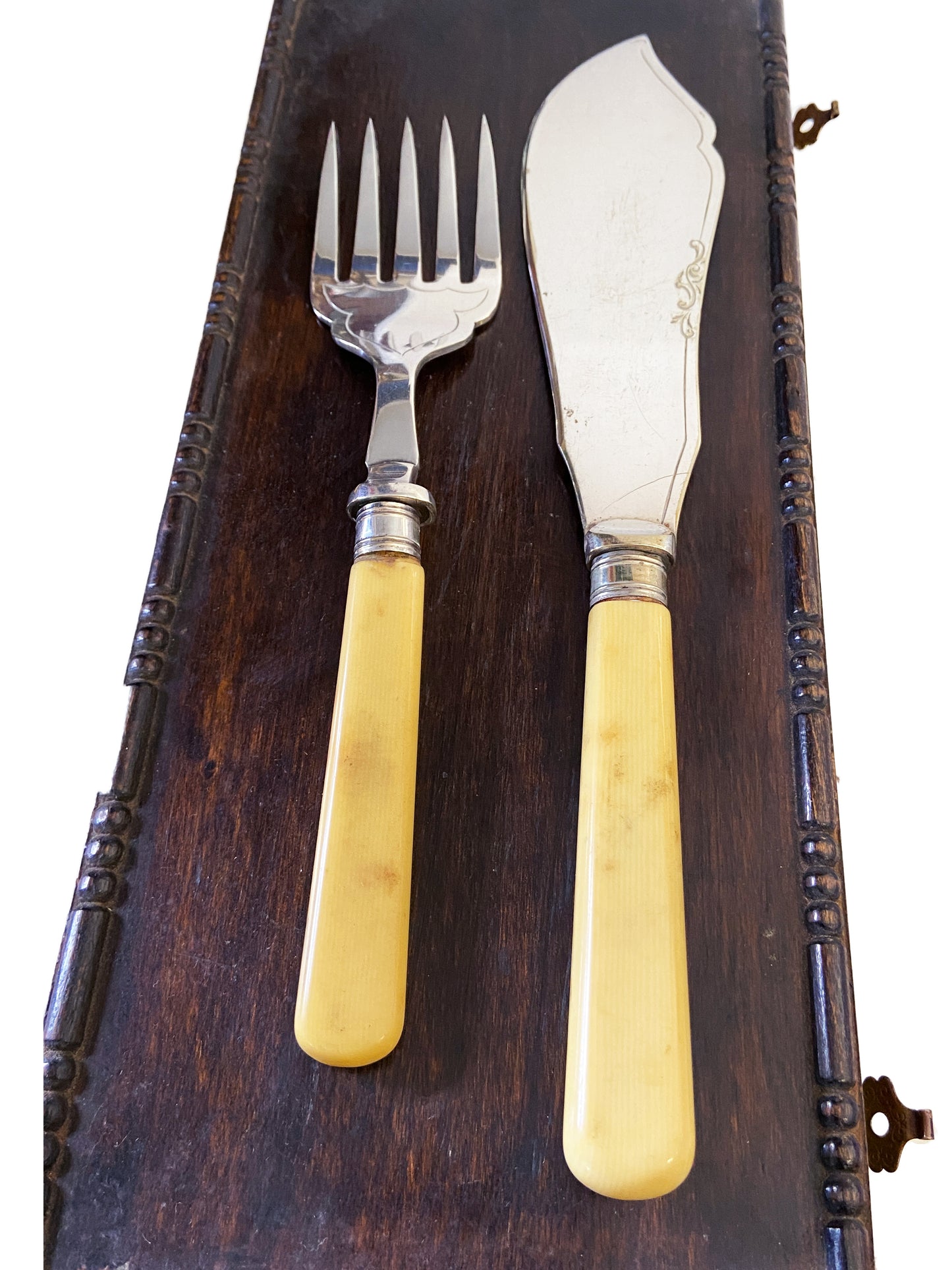 #3605 Epns Engraved Fish Flatware Set for 6