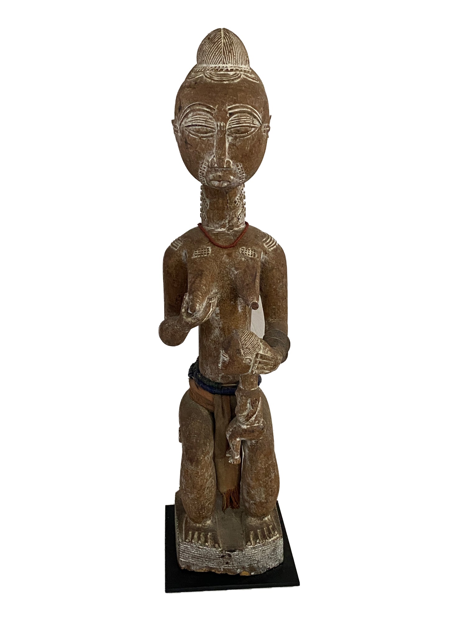 #3919 Old African Senufo Maternity Sculpture 21.75" H