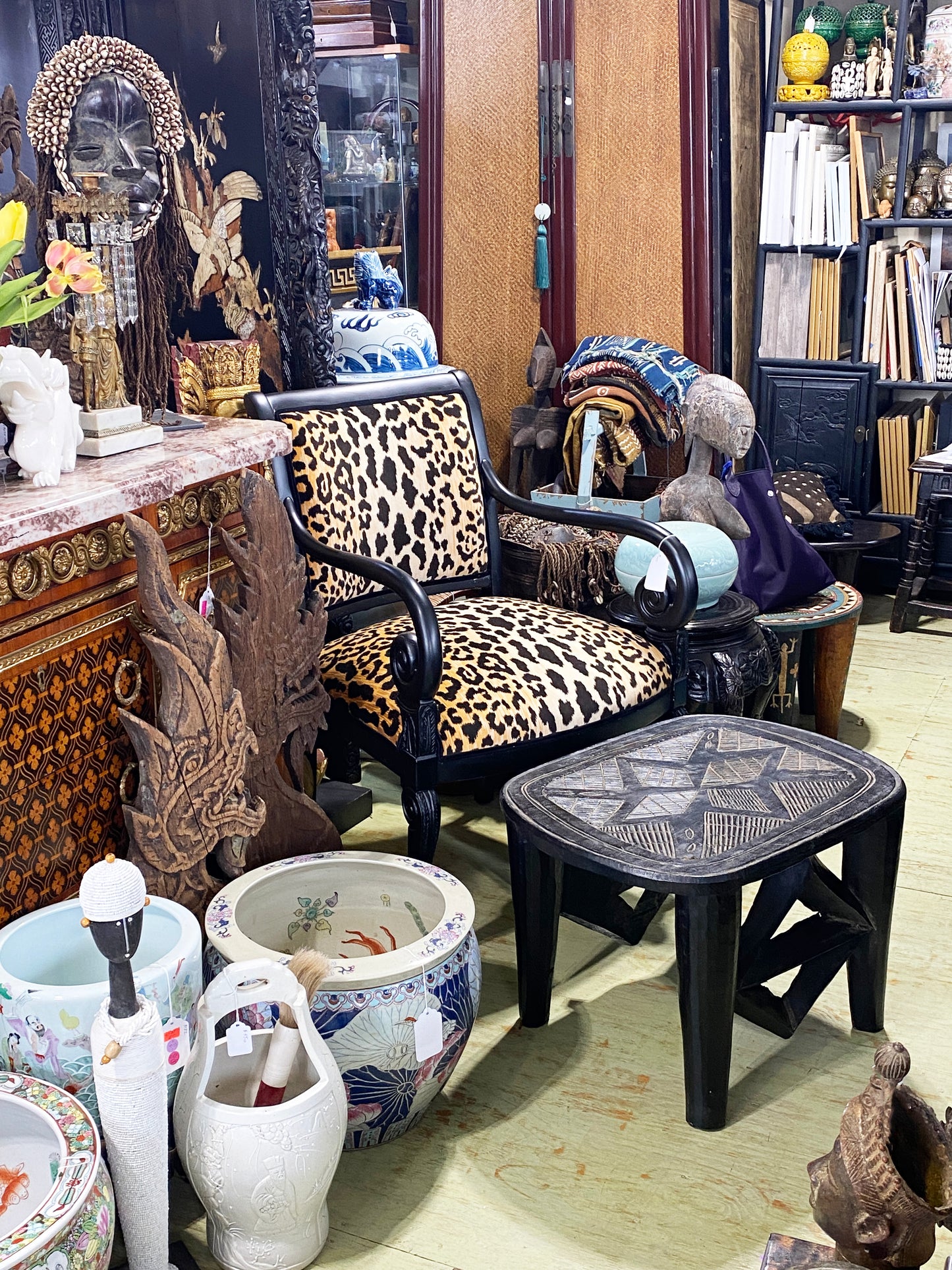 #4350 Superb African Nupe Stool Nigeria 22.25" W by 15.75" H