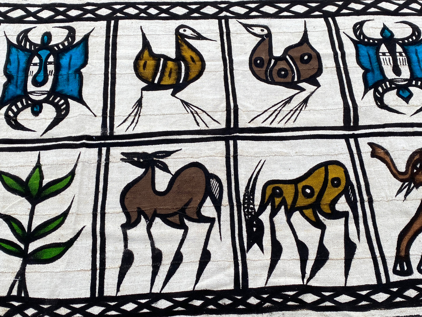 #4382 Vintage Korhogo by the Senufo People Mud Cloth Cote d'Ivoire