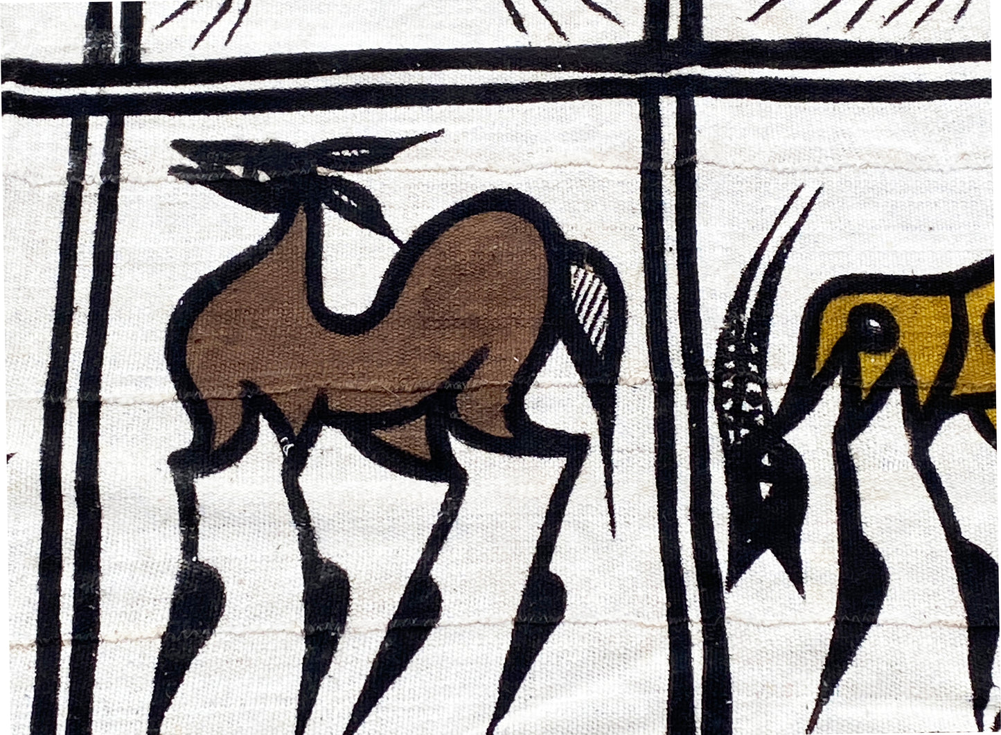#4382 Vintage Korhogo by the Senufo People Mud Cloth Cote d'Ivoire