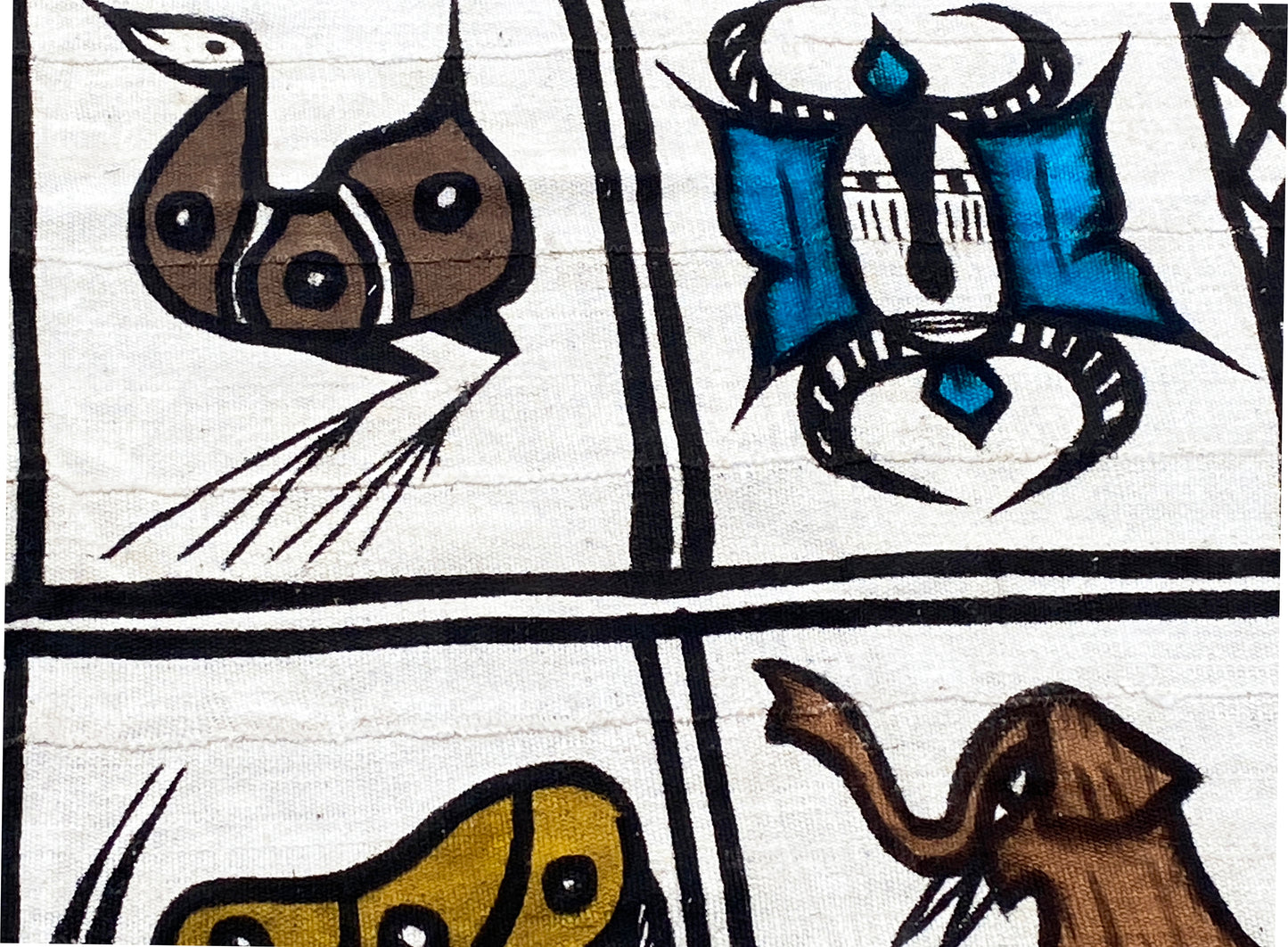 #4382 Vintage Korhogo by the Senufo People Mud Cloth Cote d'Ivoire