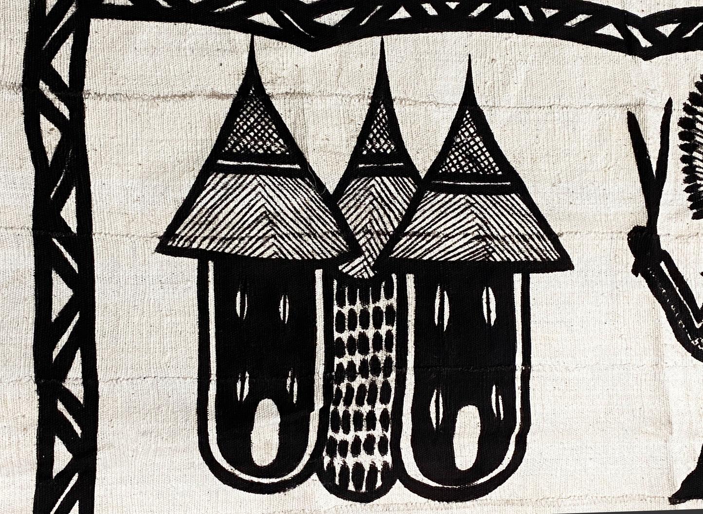 #5320 Vintage Korhogo by the Senufo People Mud Cloth Cote d'Ivoire 57"