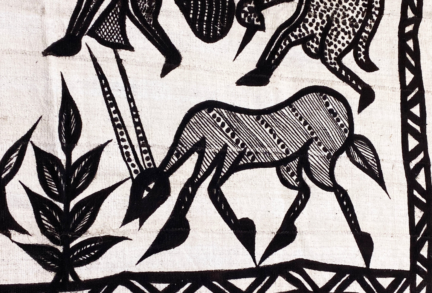#5320 Vintage Korhogo by the Senufo People Mud Cloth Cote d'Ivoire 57"