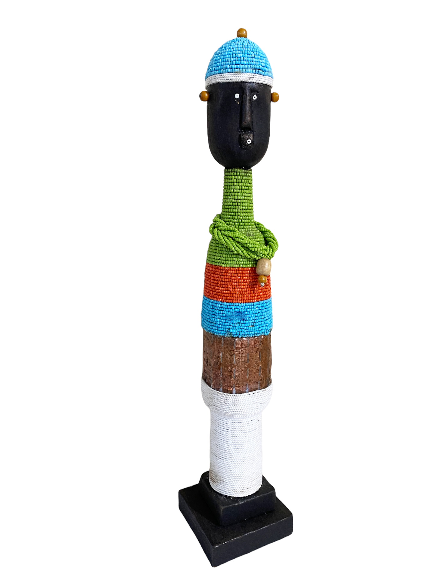 # 4707 African Namji Fertility Beaded Doll 22" H