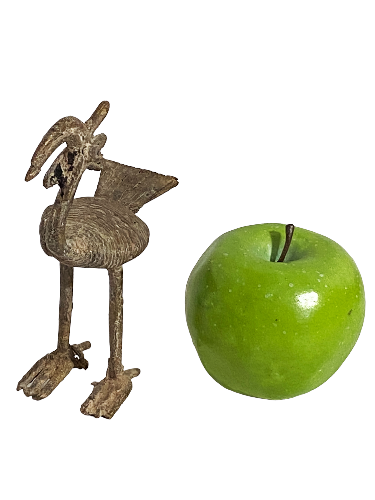 #416  African Lobi Bronze Bird/ Gold Weight 4.5'" W by 5.5" h