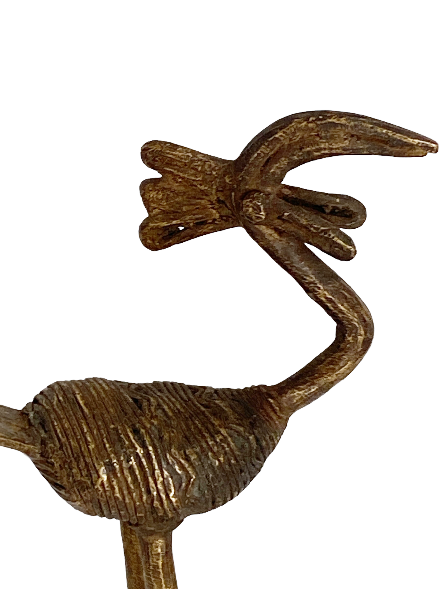 #2994 African Lobi Bronze Bird/ Gold Weight 4.5'" W by 5.75" h