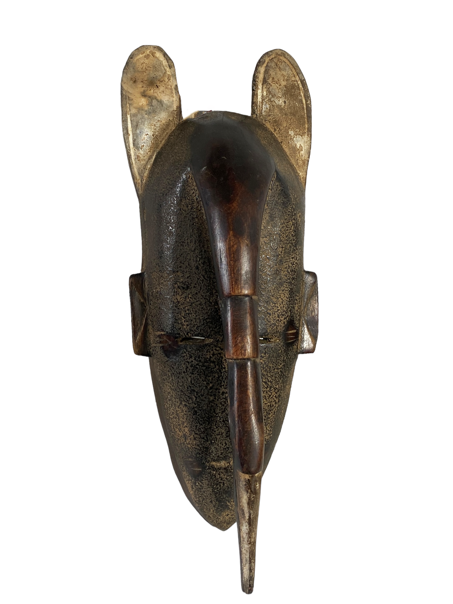 # 5116 Stunning African Baule Portrait Mask Cote D'ivoire 17" H
