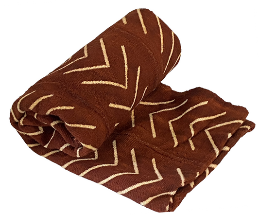 # 5136 Malian Brown  & White Mud Cloth Textile