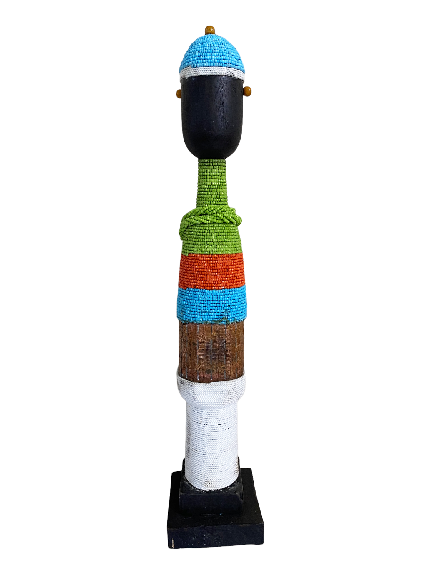 # 4707 African Namji Fertility Beaded Doll 22" H