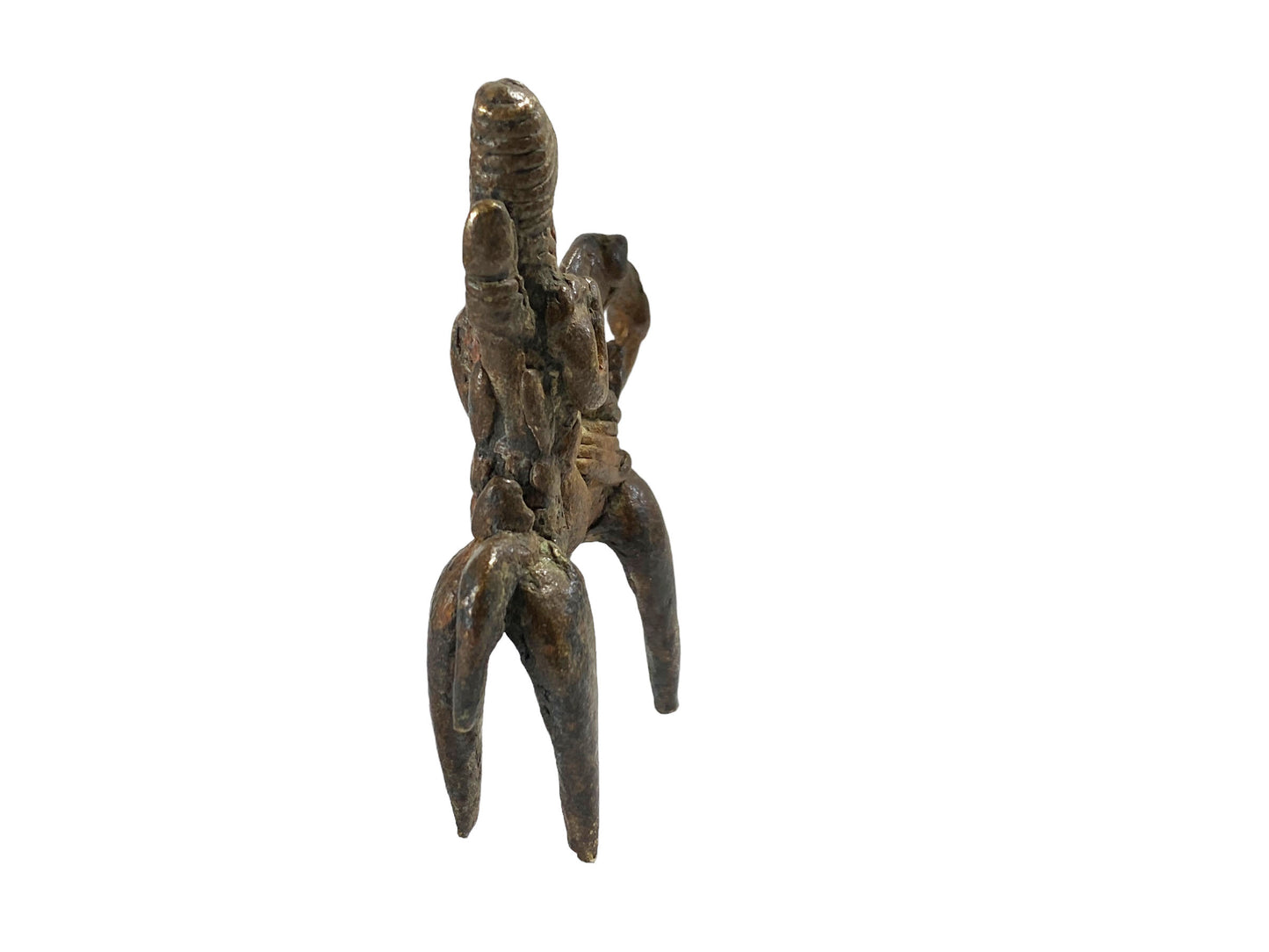 #5347 African Dogon Bronze Horseman Gold Weight Mali 2.75" H
