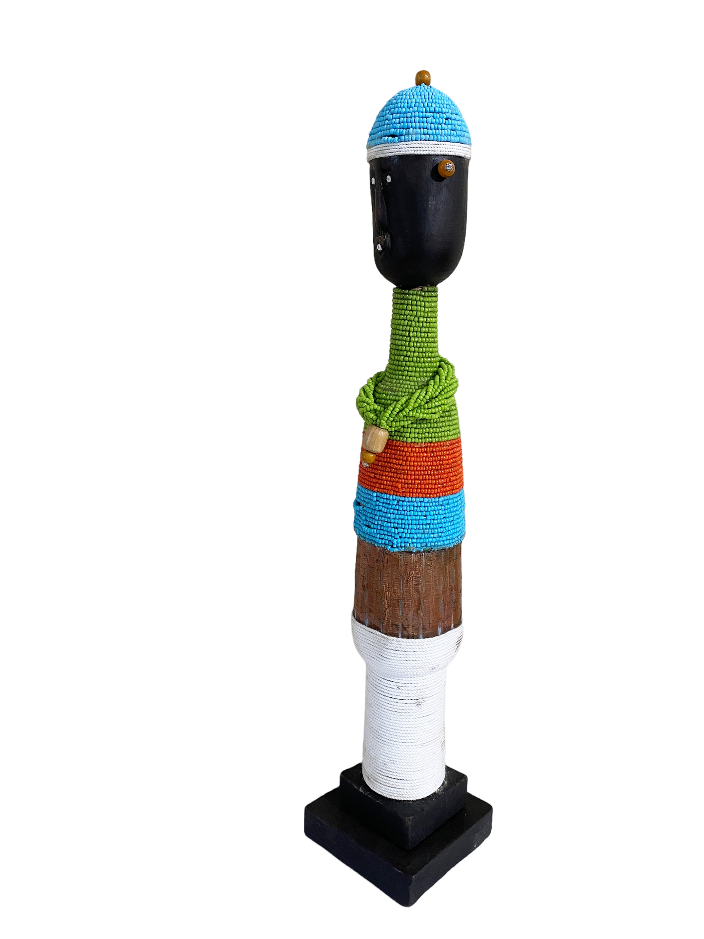 # 4707 African Namji Fertility Beaded Doll 22" H