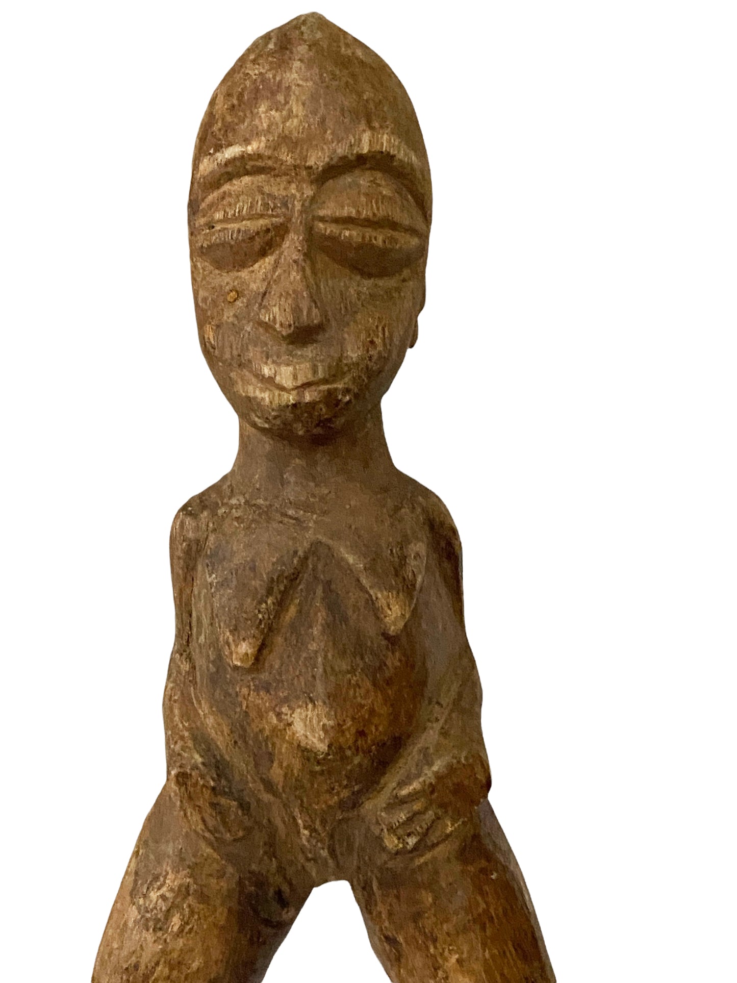 #4763 Superb  old Lobi Figural Sling shot Burkina Faso African 7.25" h