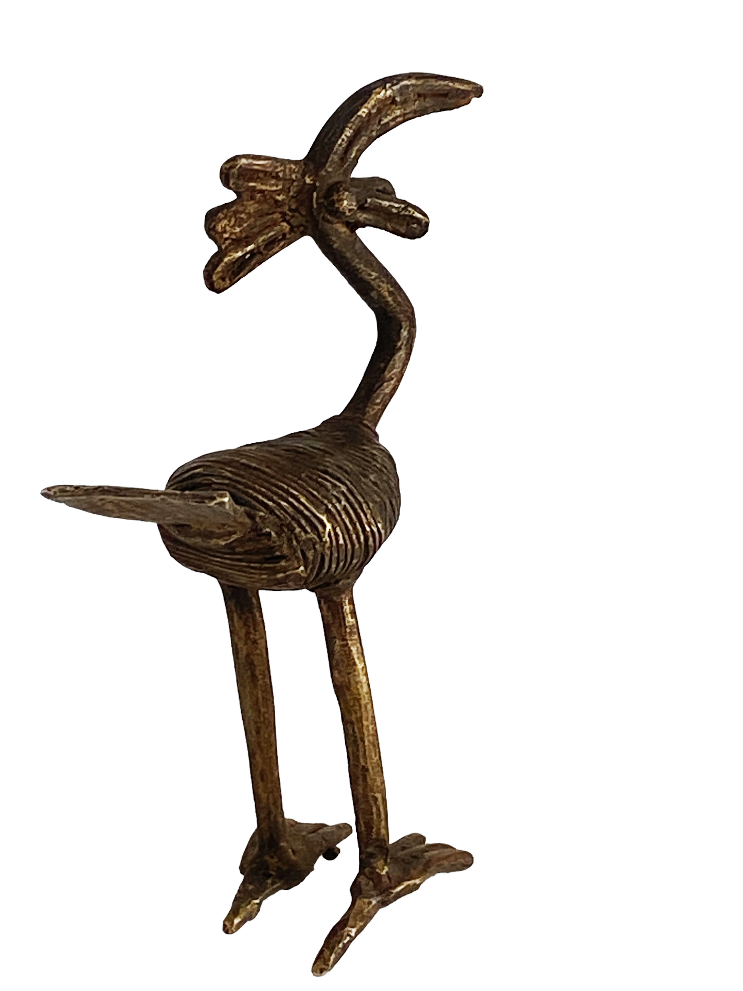 #2994 African Lobi Bronze Bird/ Gold Weight 4.5'" W by 5.75" h