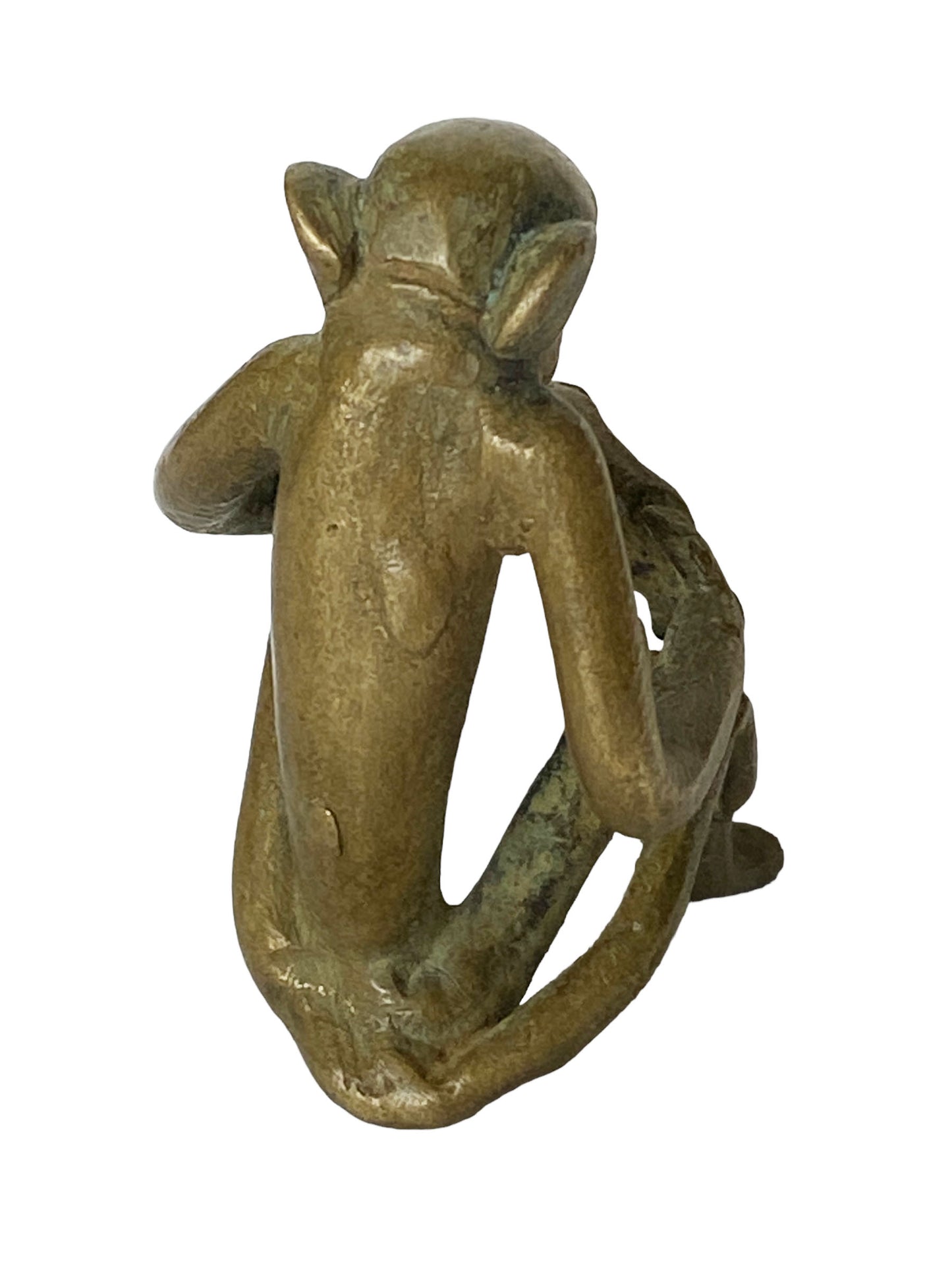 #5346 African Lobi Bronze Monkey / Gold Weight 2" H