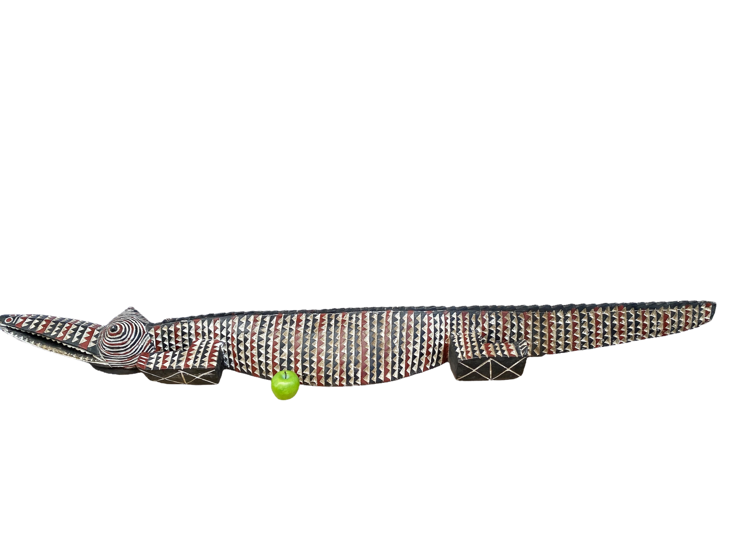 #4670 African Life size  Crocodile Nuna Bobo Burkina Faso 79" W