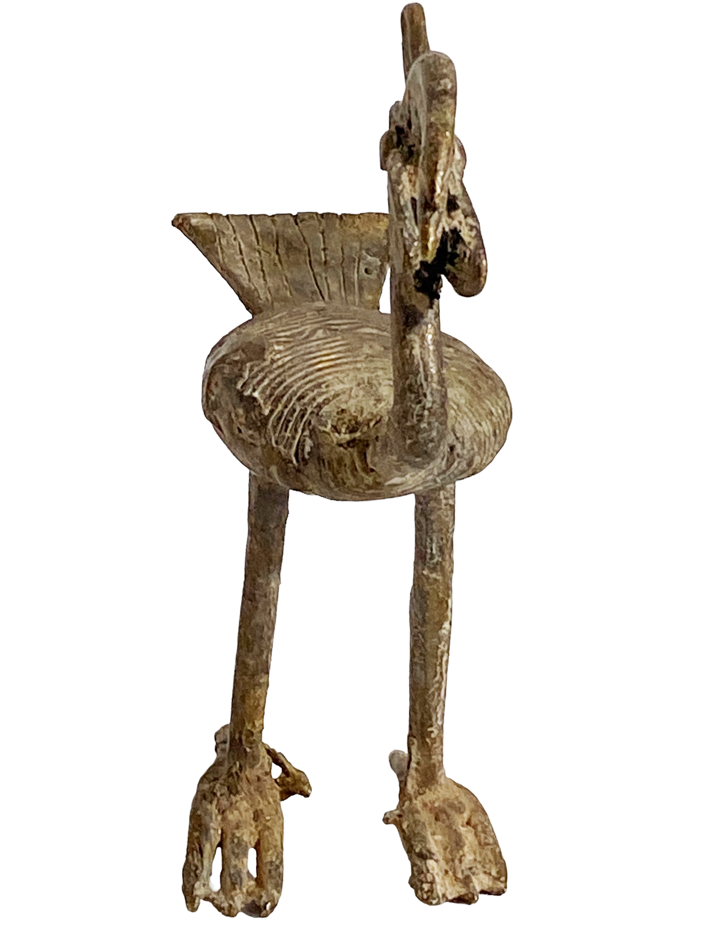 #416  African Lobi Bronze Bird/ Gold Weight 4.5'" W by 5.5" h