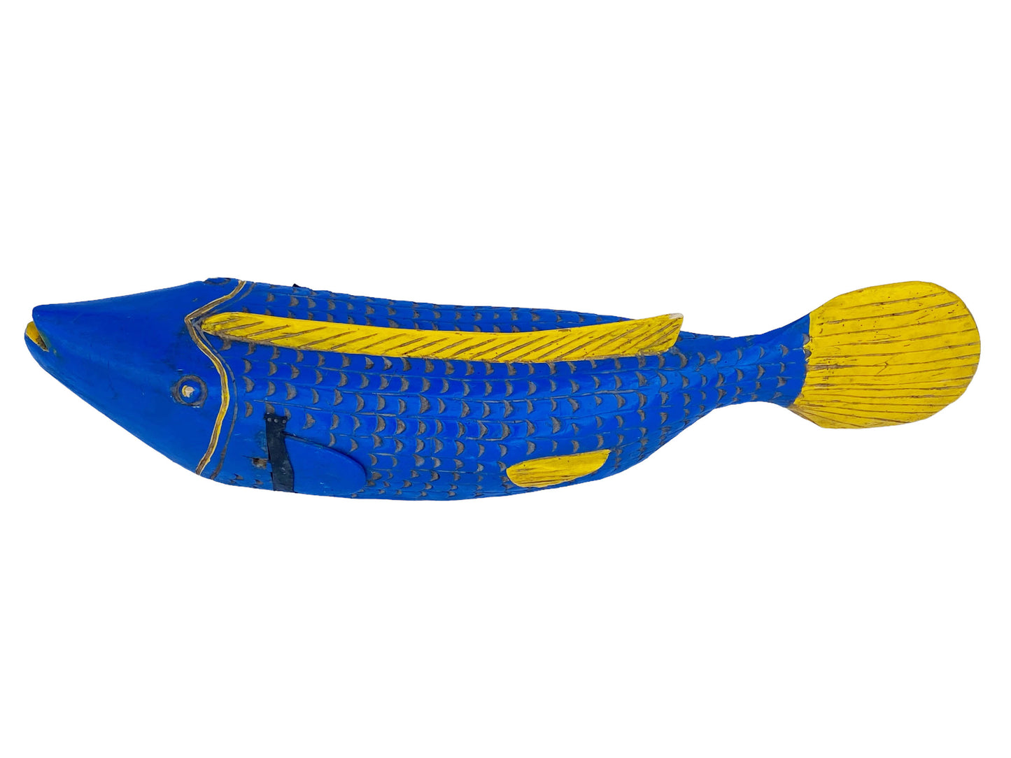 #5456 Large African Wooden Fish Bozo Tribe Mali 42"W