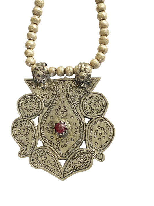 #4567 Tribal  African/Afghan Necklace wall Hanging 16.5" H