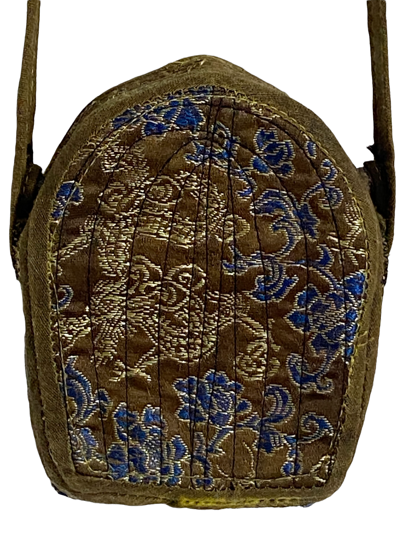 #4594 Vintage Tibetan Buddhist Ghau Traveling Prayer Bag 24" H