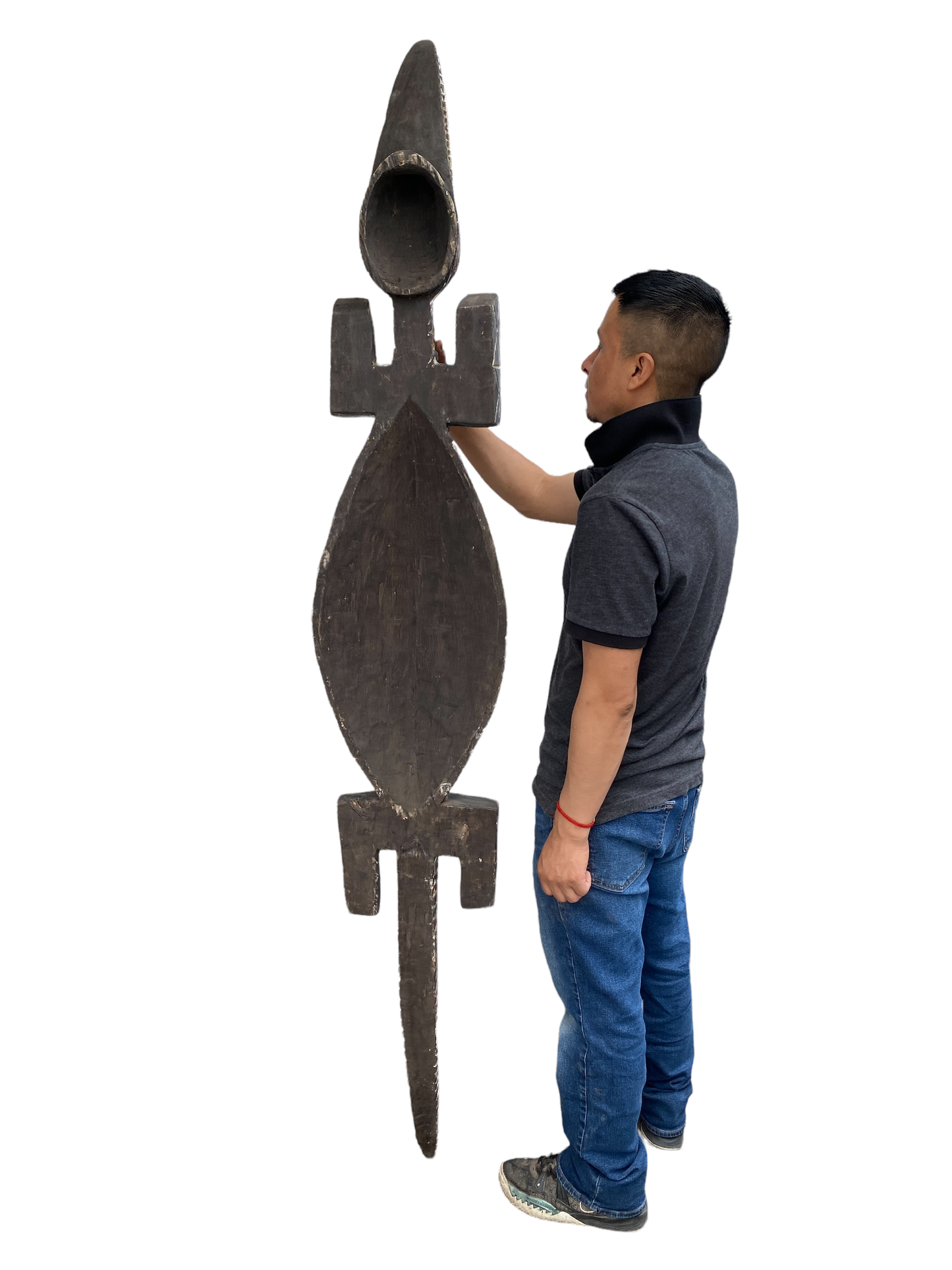 #4670 African Life size  Crocodile Nuna Bobo Burkina Faso 79" W