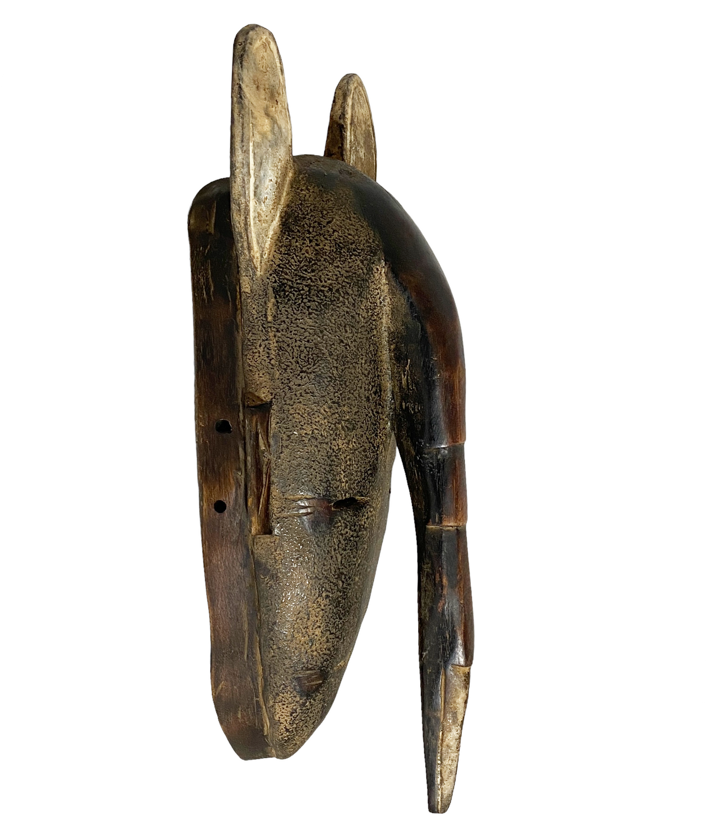 # 5116 Stunning African Baule Portrait Mask Cote D'ivoire 17" H