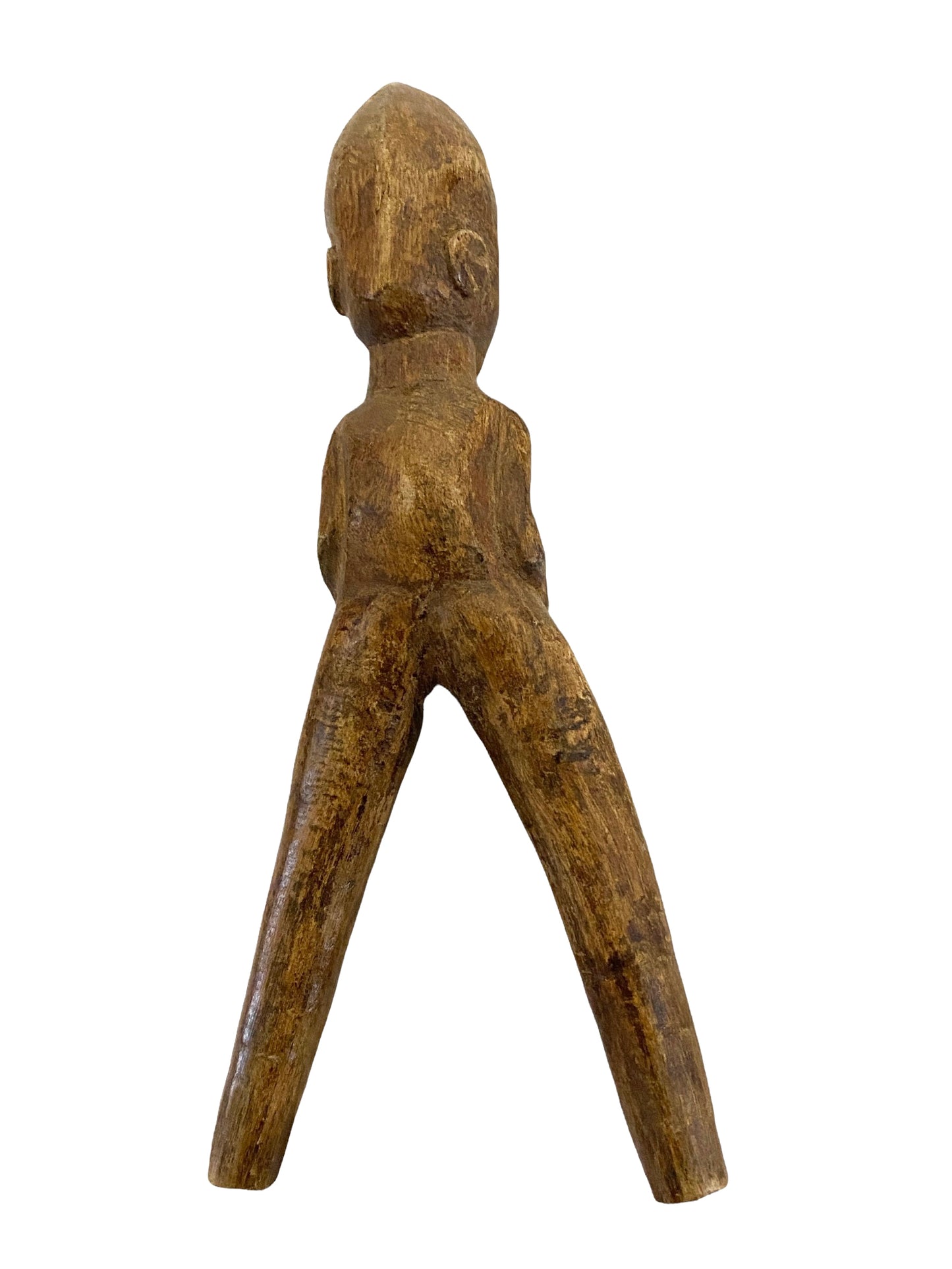 #4763 Superb  old Lobi Figural Sling shot Burkina Faso African 7.25" h